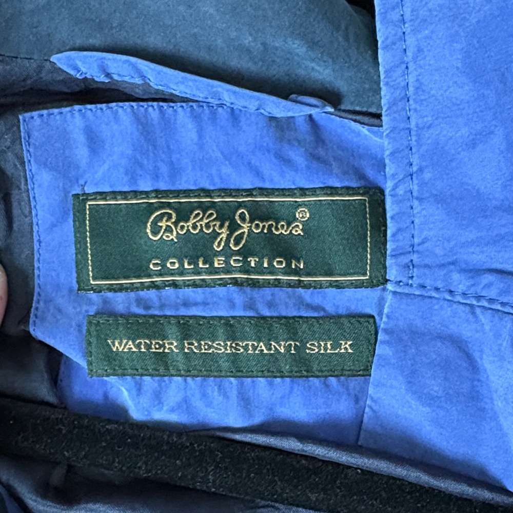 Bobby Jones silk Men's blue Windbreaker - Picture 2 of 7